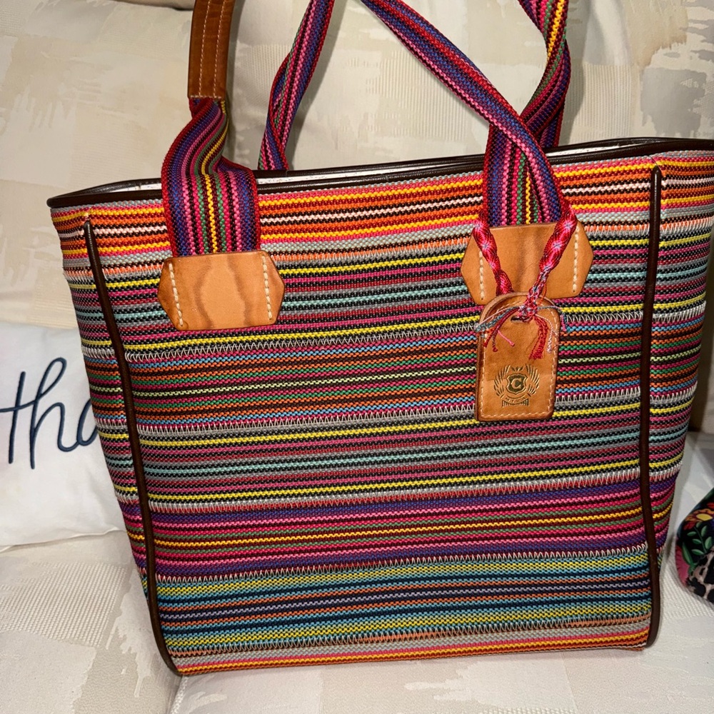 Consuela Red and Pink Tote Bag with Eye-Catching Design